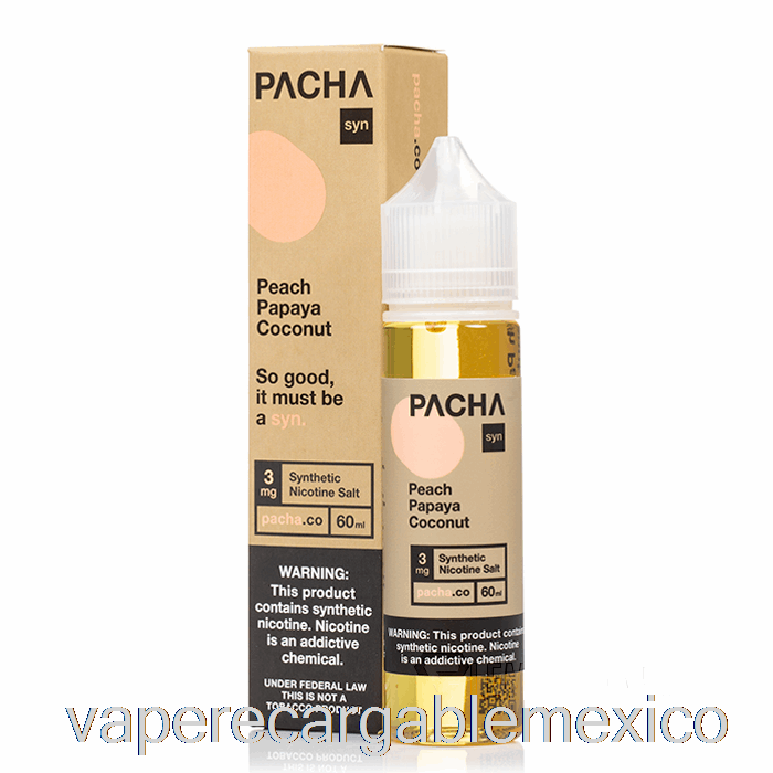 Vape Recargable Crema De Coco, Papaya Y Durazno - Pachamama - 60ml 0mg